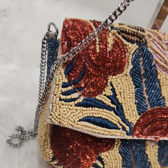 Made In india Viral Embroidered Beaded Women's Bag - Multicolor Chain Crossbody - Picture 5 of 12